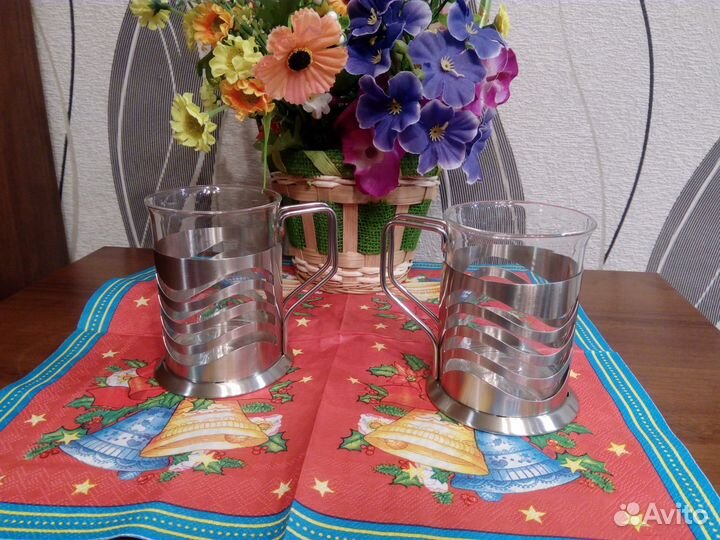 Стеклянные чайные кружки 200 мл