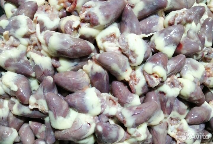 Субпродукты куриные сердце головы желудки лапы шеи