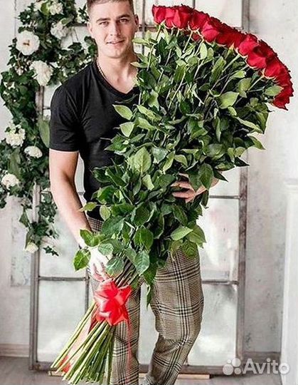 Высокие розы 150 160 170 180 190см доставка Москва