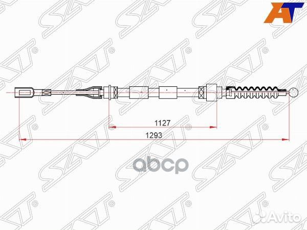 Трос ручного тормоза ford galaxy I (WGR) /volksw