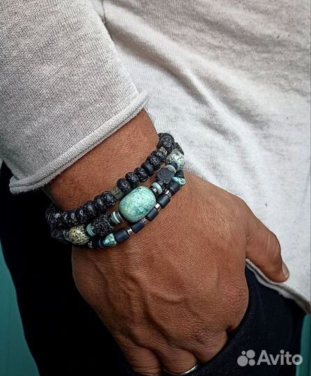 Браслет мужской из натуральных камней