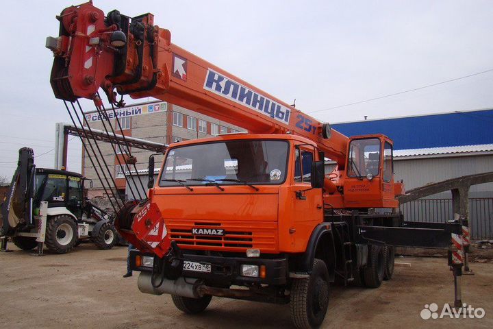 Аренда и услуги автокрана, 25 т, 28 м, с гуськом 7.5 м