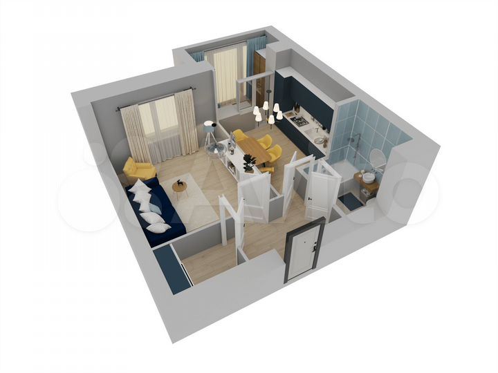 1-к. квартира, 37,6 м², 1/10 эт.