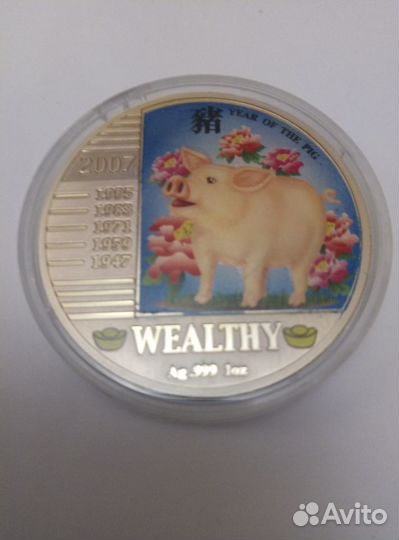 Серебряная монета 1 доллар (Niue Island ) 2007