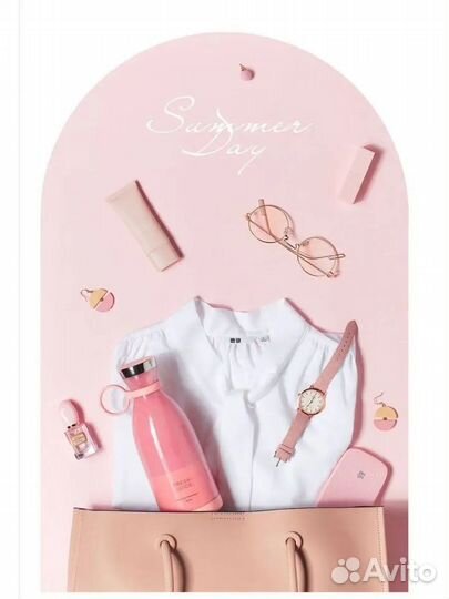 Беспроводной портативный блендер fresh juice 380мл