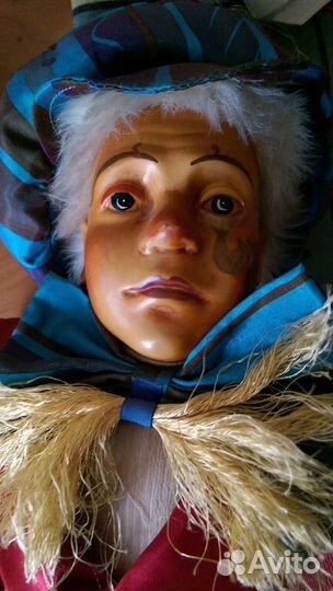 Кукла клоун антикварный