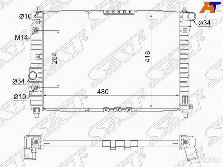 Радиатор охлаждения на chevrolet aveo т250 MT