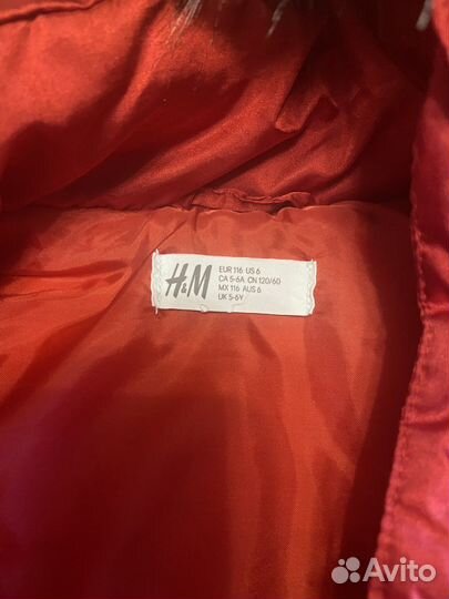 Пуховик H&m для девочки