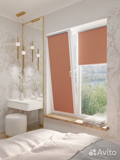 Рулонные шторы Бежевые RAL7490