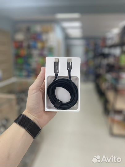 Кабель baseus Type-C to Type-C, 100W