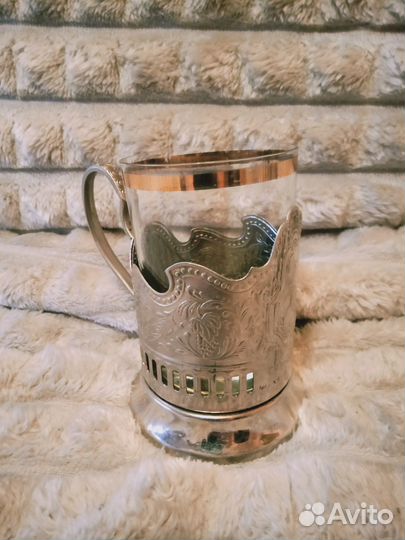 Подстаканник СССР. Мельхиор