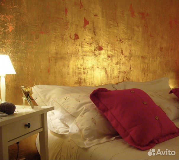 Декоративное оформление стен, потолков поталью