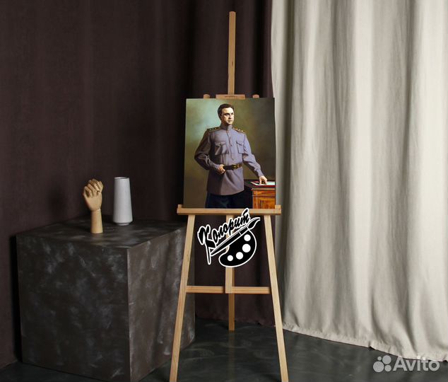 Портрет Абакумова В.С. на холсте 40х50см