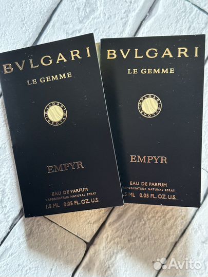 Bvlgari мужские пробники парфюма