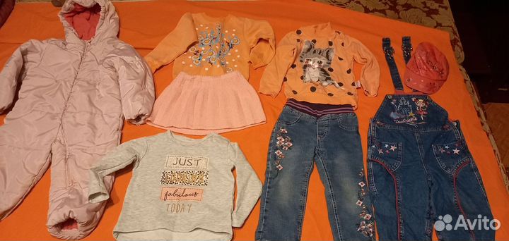 Одежда пакетом на девочку 86 92
