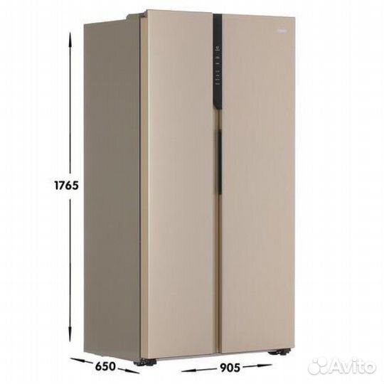 Холодильник (Side by Side) Haier золотой