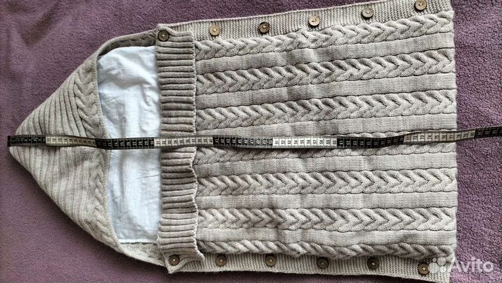 Конверт вязаный для малыша