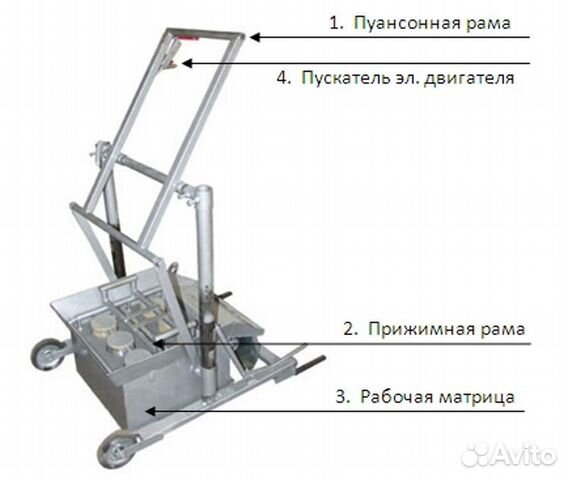 Вибростанок на два шлакоблока чертеж Станок для изготовления блока купить в Сызрани Товары для дома и дачи Авито