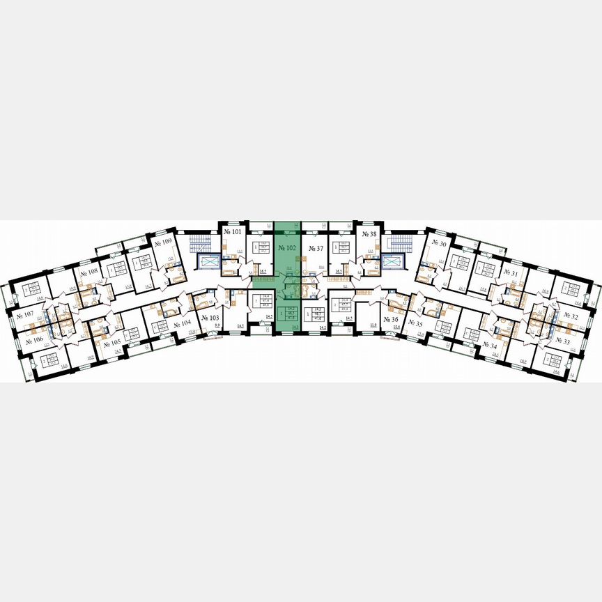 1-к. квартира, 47,6 м², 5/8 эт.