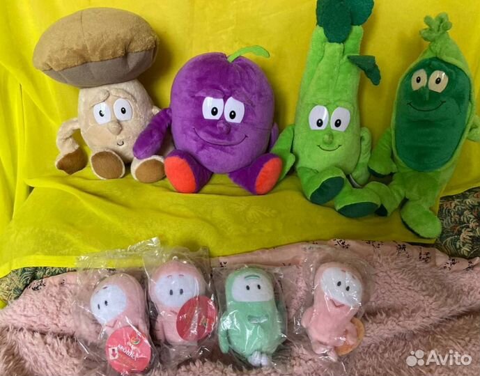 Мягкие игрушки Окей.Овощи и человечки окей Билла
