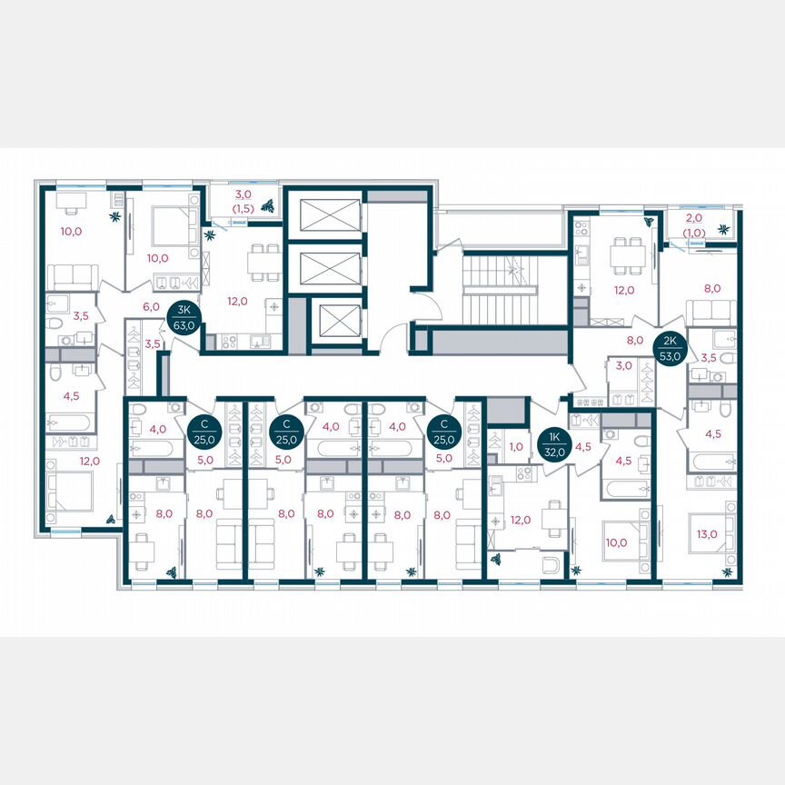 1-к. квартира, 25 м², 24/26 эт.