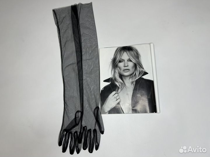 Перчатки прозрачные сетка фатиновая новые