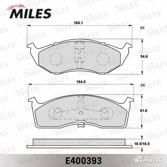 Колодки тормозные chrysler 300M/voyager/dodge cara