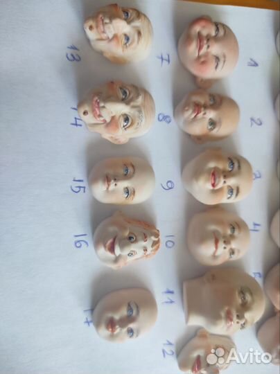 Продам лица для ватных игрушек