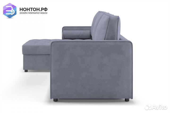 Диван угловой тик-так Модо темно-серый