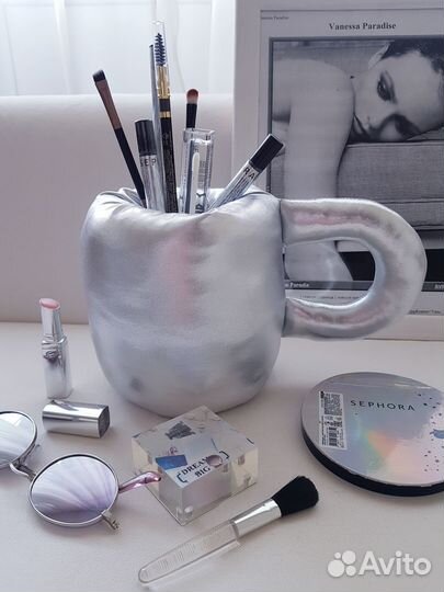 Подставка органайзер для кистей, макияжа+наклейки