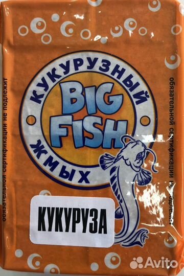 Жмых кукурузный (макуха) Big Fish 10 куб, 400 гр