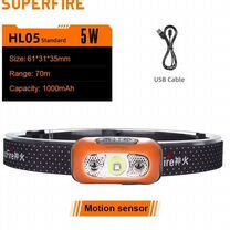 Аккумуляторный налобный фонарь SuperFire HL05 5w