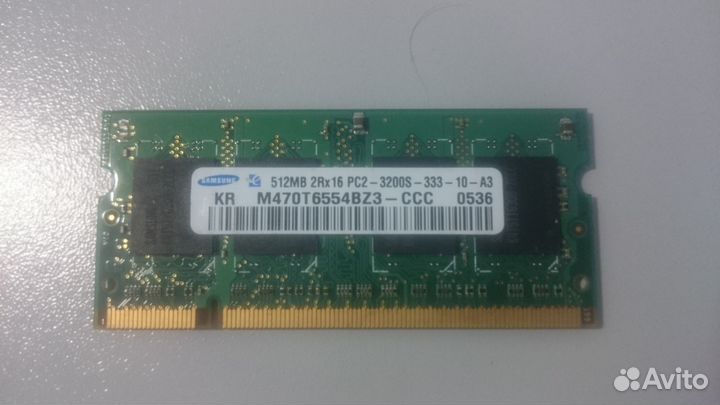 Память для ноутбука SO-dimm DDR2 512Mb