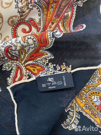Платки 90см,etro hermes шелк оригинал италия