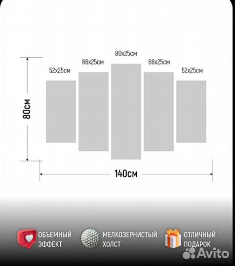 Модульная картина бу