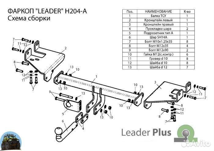 Фаркоп тсу для Хёндай Туксон hyundai tucson (JM)