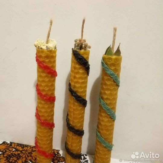 Свечи восковые ручной работы
