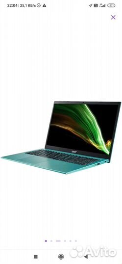 Ноутбук 15.6 acer A315-58-354Z i3-1115G4/8/HDD 1Tb