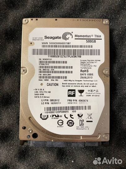 Жесткие диски для ноутбуков и мини пк (250gb-1tb)