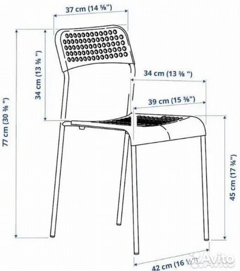 Стулья IKEA адде