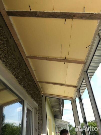 Балкон П 3,0*1,5*0,8 с крышей под ключ