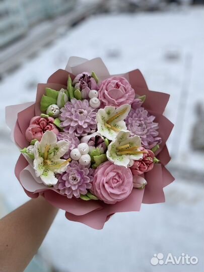 Букет из зефирных цветов