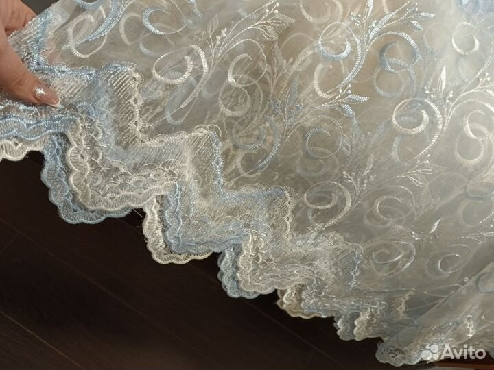 Тюль новый органза с вышивкой