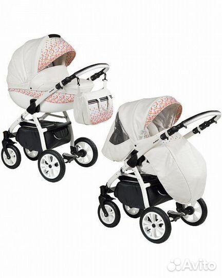 Коляска 2 в 1 Indigo Madonna Lux (эко-кожа)