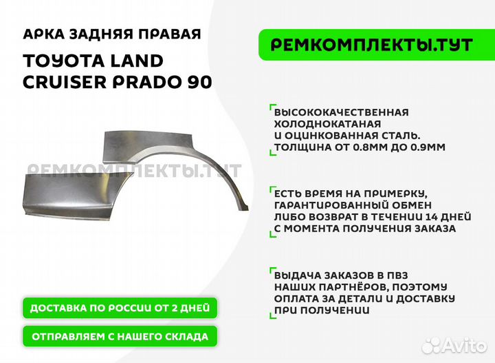 Арка задняя правая Toyota Land Cruiser Prado 90