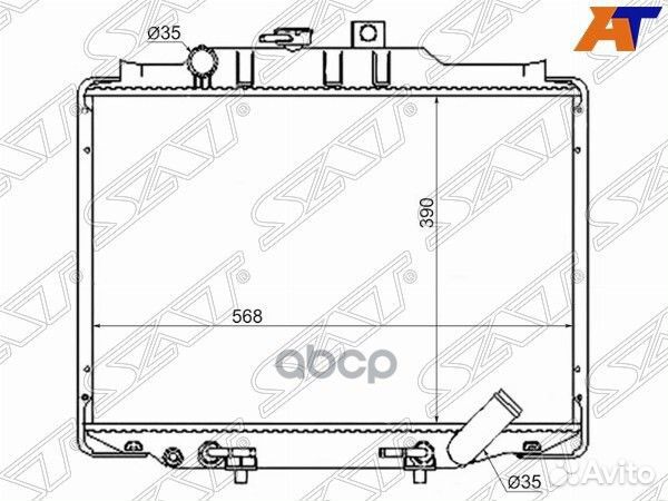 Радиатор mitsubishi delica L300 4D56 89-99 dies