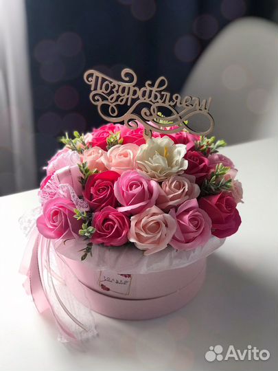 Букет цветов из мыльных роз