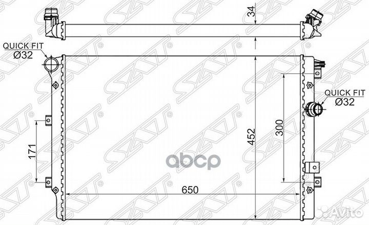 Радиатор Volkswagen Tiguan 06-17 / seat Alhambr