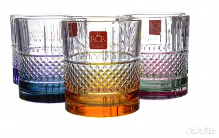 Набор стаканов ассорти RCR BrillanteCoolor Богемия