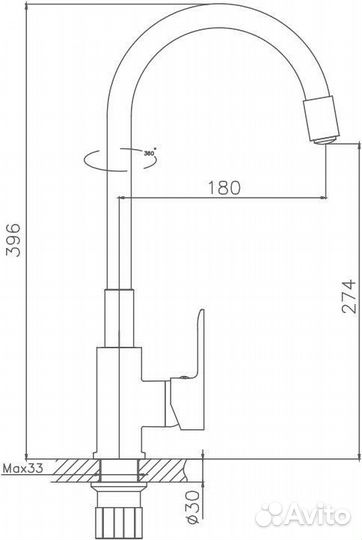 Смеситель для кухни Haiba HB70112-7